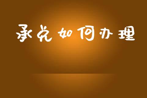 承兑如何办理_https://wap.lcpcjs.com_美股行情_第1张