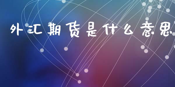 外汇期货是什么意思_https://wap.lcpcjs.com_美股行情_第1张