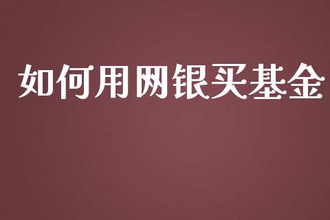 如何用网银买基金_https://wap.lcpcjs.com_股港行情_第1张
