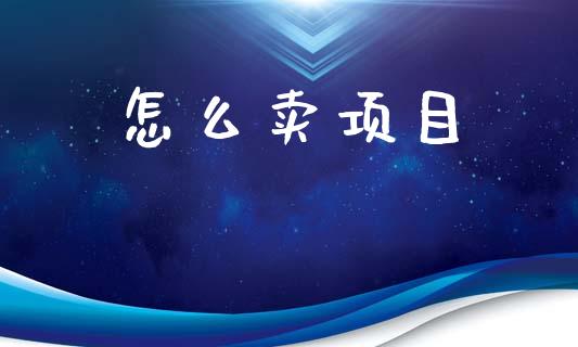 怎么卖项目_https://wap.lcpcjs.com_全球经济_第1张