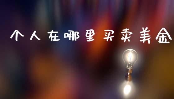个人在哪里买卖美金_https://wap.lcpcjs.com_外汇市场_第1张