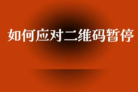 如何应对二维码暂停_https://wap.lcpcjs.com_外汇市场_第1张