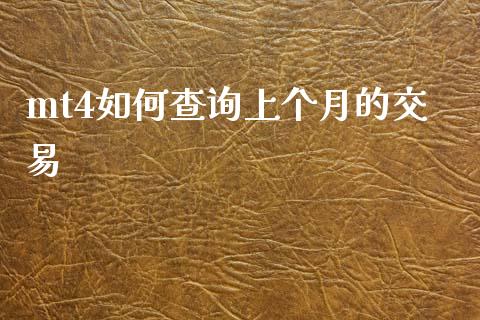 mt4如何查询上个月的交易_https://wap.lcpcjs.com_股港行情_第1张