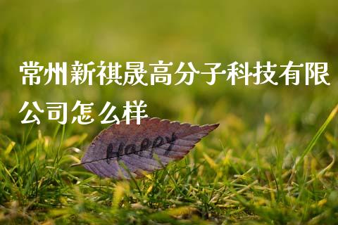 常州新祺晟高分子科技有限公司怎么样_https://wap.lcpcjs.com_股港行情_第1张