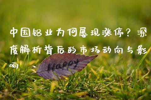 中国铝业为何屡现涨停？深度解析背后的市场动向与影响_https://wap.lcpcjs.com_全球经济_第1张