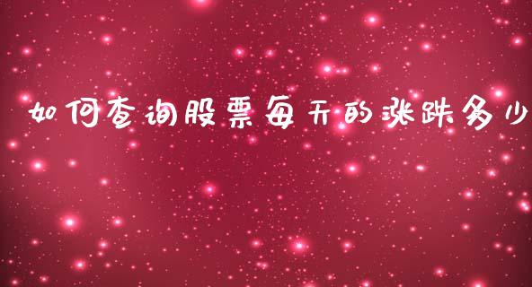如何查询股票每天的涨跌多少_https://wap.lcpcjs.com_全球经济_第1张