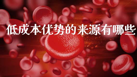 低成本优势的来源有哪些_https://wap.lcpcjs.com_股港行情_第1张