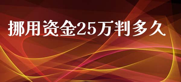 挪用资金25万判多久_https://wap.lcpcjs.com_股港行情_第1张