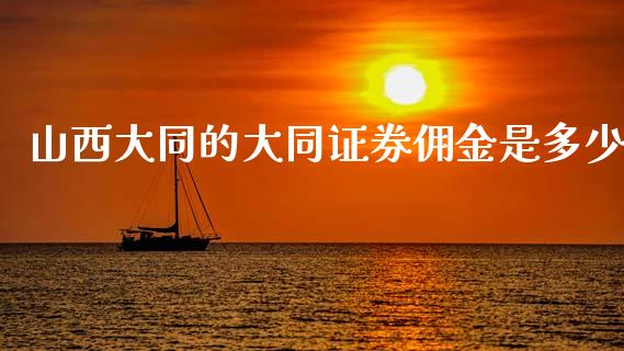山西大同的大同证券佣金是多少_https://wap.lcpcjs.com_美股行情_第1张