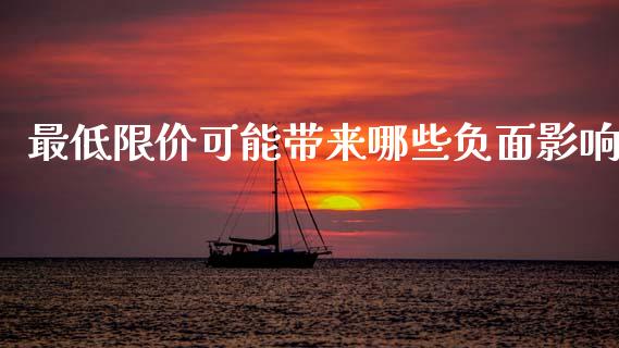 最低限价可能带来哪些负面影响_https://wap.lcpcjs.com_全球经济_第1张