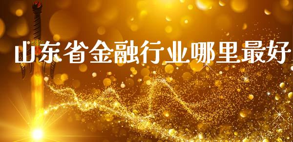 山东省金融行业哪里最好_https://wap.lcpcjs.com_外汇市场_第1张