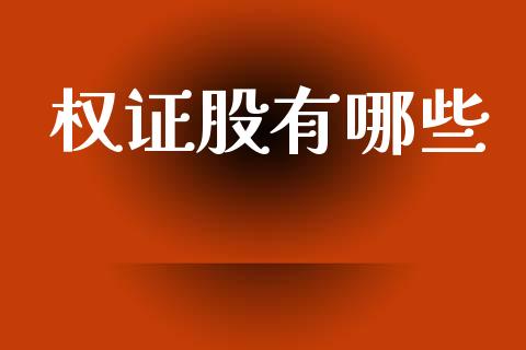 权证股有哪些_https://wap.lcpcjs.com_外汇市场_第1张