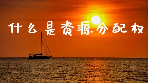 什么是资源分配权_https://wap.lcpcjs.com_外汇市场_第1张