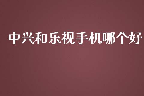 中兴和乐视手机哪个好_https://wap.lcpcjs.com_外汇市场_第1张
