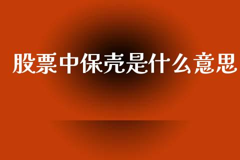 股票中保壳是什么意思_https://wap.lcpcjs.com_全球经济_第1张