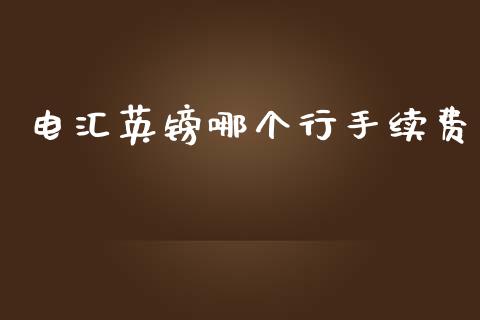 电汇英镑哪个行手续费_https://wap.lcpcjs.com_股港行情_第1张
