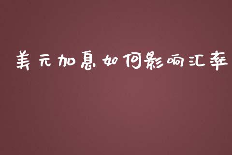 美元加息如何影响汇率_https://wap.lcpcjs.com_全球经济_第1张