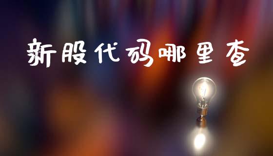 新股代码哪里查_https://wap.lcpcjs.com_股港行情_第1张