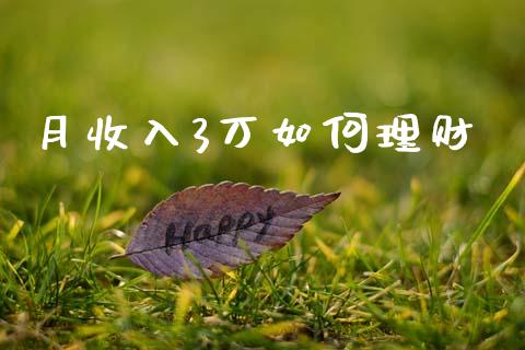 月收入3万如何理财_https://wap.lcpcjs.com_外汇市场_第1张