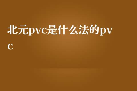 北元pvc是什么法的pvc_https://wap.lcpcjs.com_美股行情_第1张