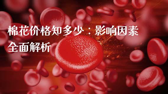 棉花价格知多少：影响因素全面解析_https://wap.lcpcjs.com_股港行情_第1张