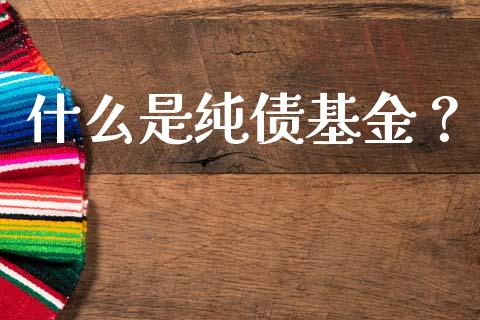 什么是纯债基金？_https://wap.lcpcjs.com_外汇市场_第1张