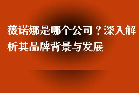 薇诺娜是哪个公司？深入解析其品牌背景与发展_https://wap.lcpcjs.com_股港行情_第1张