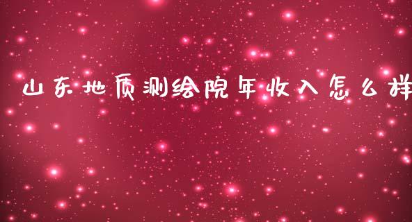 山东地质测绘院年收入怎么样_https://wap.lcpcjs.com_全球经济_第1张