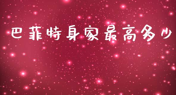 巴菲特身家最高多少_https://wap.lcpcjs.com_全球经济_第1张