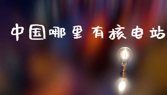 中国哪里有核电站_https://wap.lcpcjs.com_股港行情_第1张
