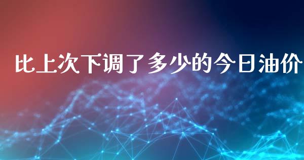 比上次下调了多少的今日油价_https://wap.lcpcjs.com_股港行情_第1张