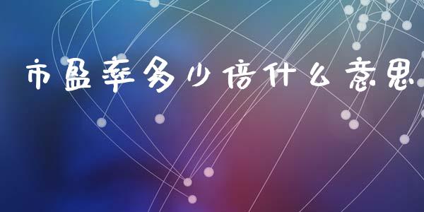 市盈率多少倍什么意思_https://wap.lcpcjs.com_全球经济_第1张