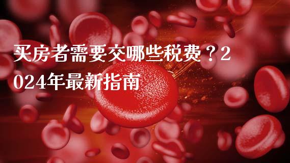 买房者需要交哪些税费？2024年最新指南_https://wap.lcpcjs.com_美股行情_第1张
