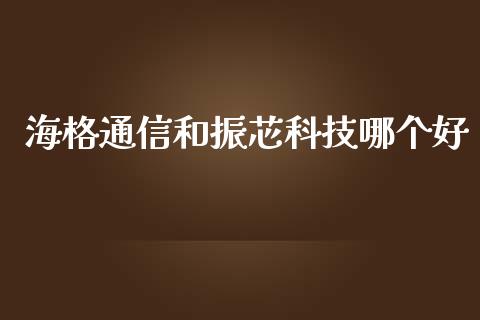 海格通信和振芯科技哪个好_https://wap.lcpcjs.com_美股行情_第1张