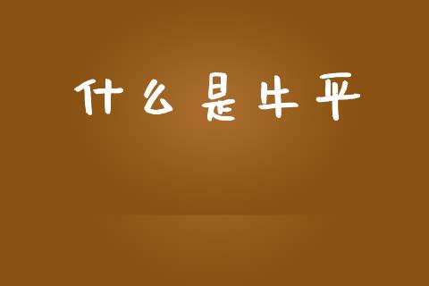 什么是牛平_https://wap.lcpcjs.com_全球经济_第1张