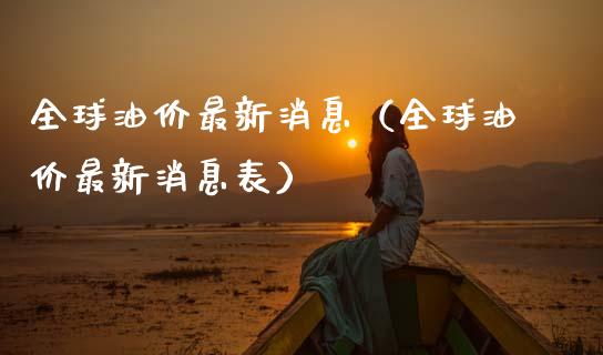 全球油价最新消息（全球油价最新消息表）_https://wap.lcpcjs.com_外汇市场_第1张