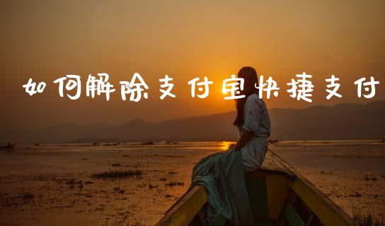 如何解除支付宝快捷支付_https://wap.lcpcjs.com_外汇市场_第1张