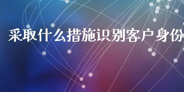 采取什么措施识别客户身份_https://wap.lcpcjs.com_美股行情_第1张