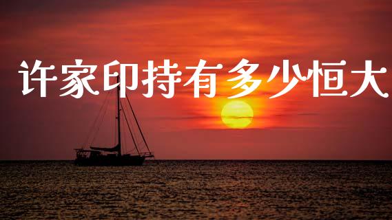 许家印持有多少恒大_https://wap.lcpcjs.com_外汇市场_第1张