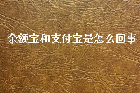 余额宝和支付宝是怎么回事_https://wap.lcpcjs.com_外汇市场_第1张