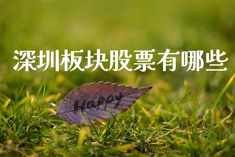 深圳板块股票有哪些_https://wap.lcpcjs.com_美股行情_第1张