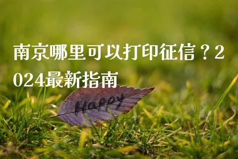 南京哪里可以打印征信？2024最新指南_https://wap.lcpcjs.com_外汇市场_第1张