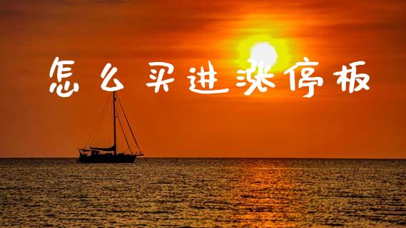怎么买进涨停板_https://wap.lcpcjs.com_全球经济_第1张
