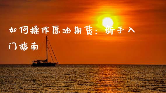 如何操作原油期货：新手入门指南_https://wap.lcpcjs.com_全球经济_第1张