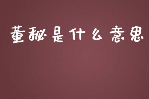 董秘是什么意思_https://wap.lcpcjs.com_股港行情_第1张