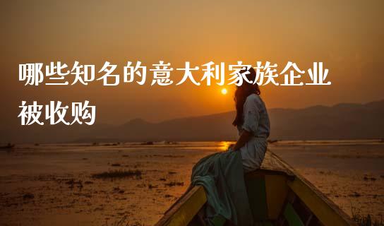 哪些知名的意大利家族企业被收购_https://wap.lcpcjs.com_全球经济_第1张