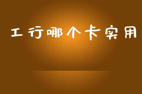 工行哪个卡实用_https://wap.lcpcjs.com_外汇市场_第1张