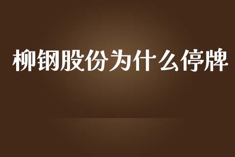 柳钢股份为什么停牌_https://wap.lcpcjs.com_股港行情_第1张