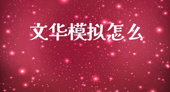 文华模拟怎么_https://wap.lcpcjs.com_股港行情_第1张