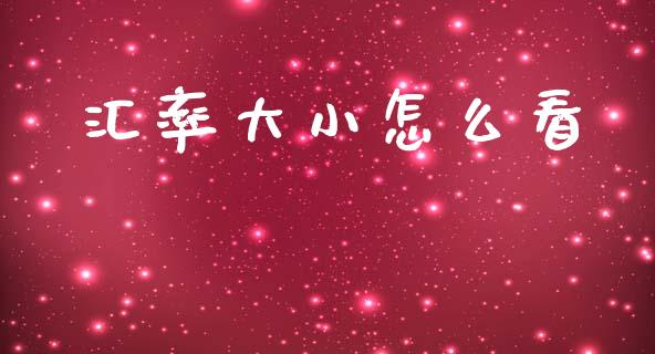 汇率大小怎么看_https://wap.lcpcjs.com_美股行情_第1张